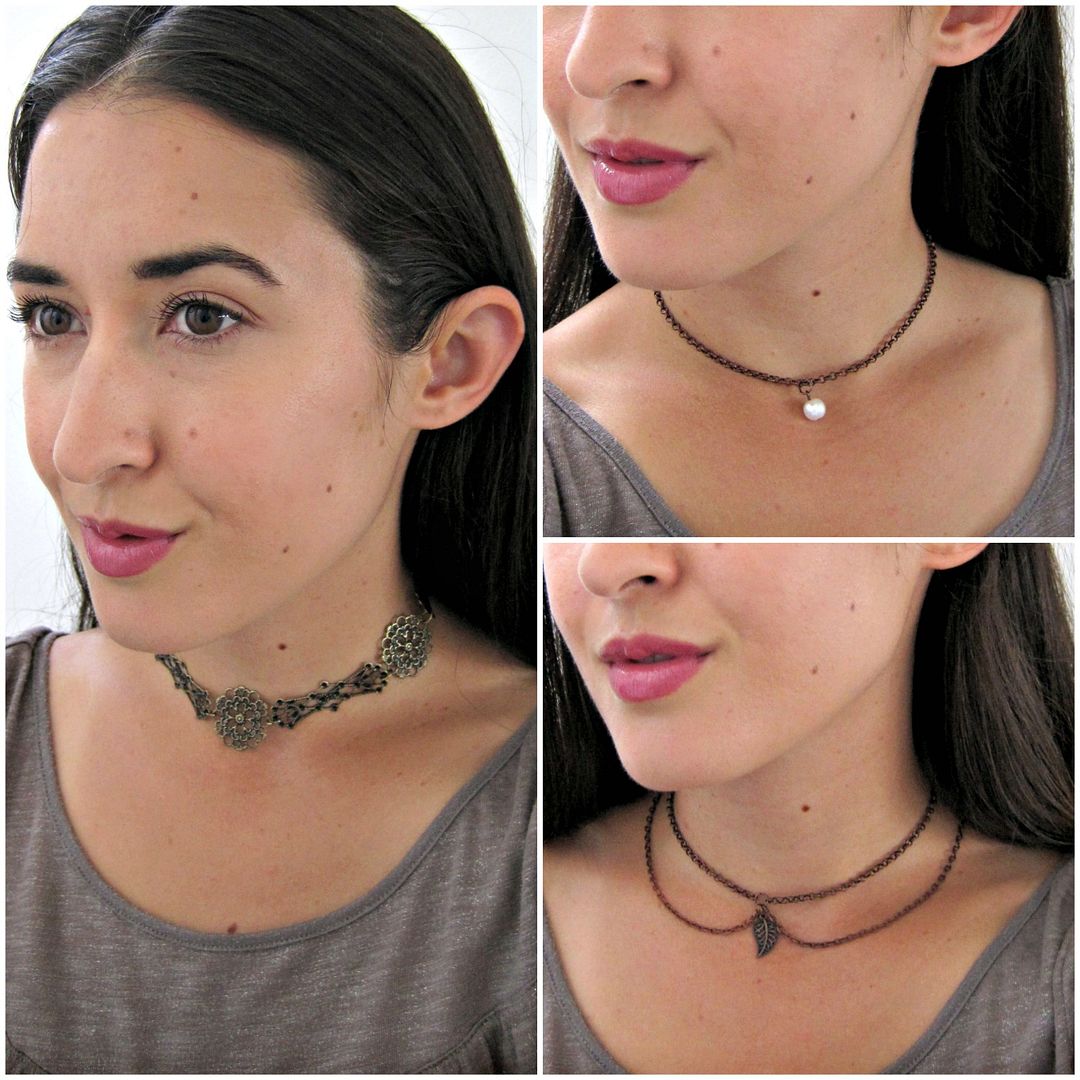 3 DIY Chokers easy jewelrymaking tutorial She's Got the Notion
